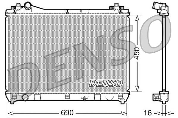 Радіатор охолодження двигуна DENSO DRM47016 - zapix