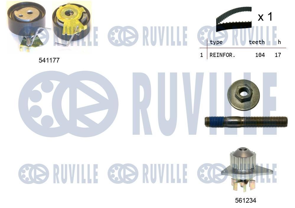Комплект ременя ГРМ RUVILLE 5500511 - zapix