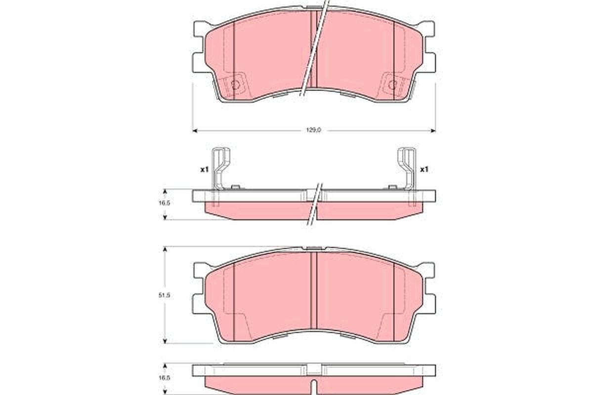 Гальмівні колодки дискові TRW GDB3245 - zapix