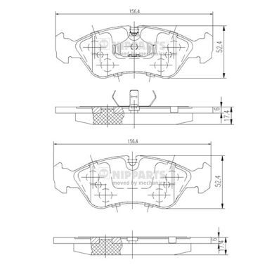 Гальмівні колодки дискові NIPPARTS J3600900 - zapix