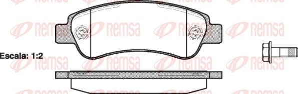 Гальмівні колодки дискові REMSA 123800 - zapix