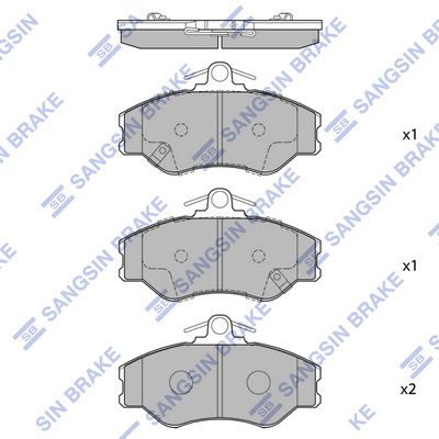 Гальмівні колодки дискові HI-Q SP1072 - zapix