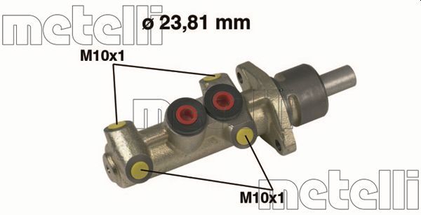 Головний гальмівний циліндр METELLI 050222 - zapix