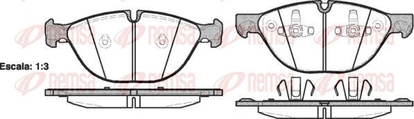 Гальмівні колодки дискові REMSA 129800 - zapix