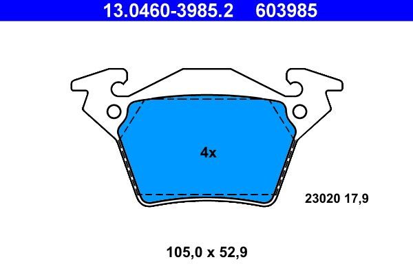 Гальмівні колодки дискові ATE 13046039852 - zapix