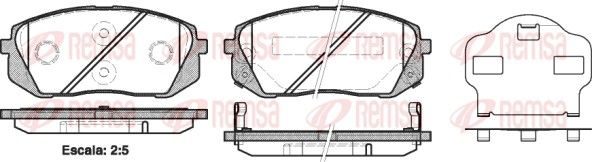 Гальмівні колодки дискові REMSA 130202 - zapix
