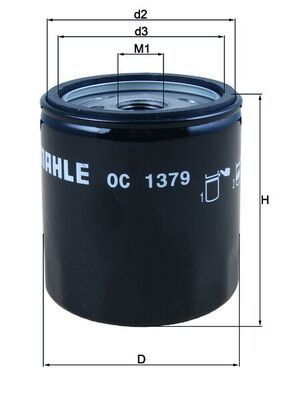 Оливний фільтр MAHLE OC1379 - zapix