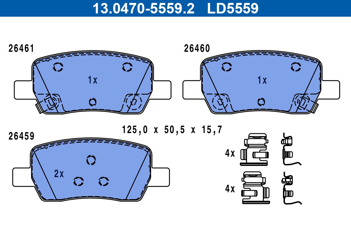 Гальмівні колодки дискові ATE 13047055592 - zapix