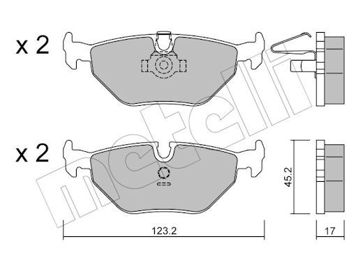 Гальмівні колодки дискові METELLI 2202100 - zapix