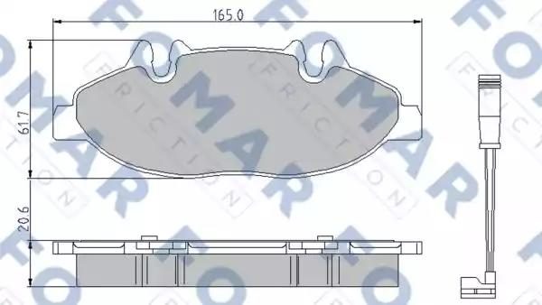 Гальмівні колодки дискові FOMAR FRICTION FO923781 - zapix