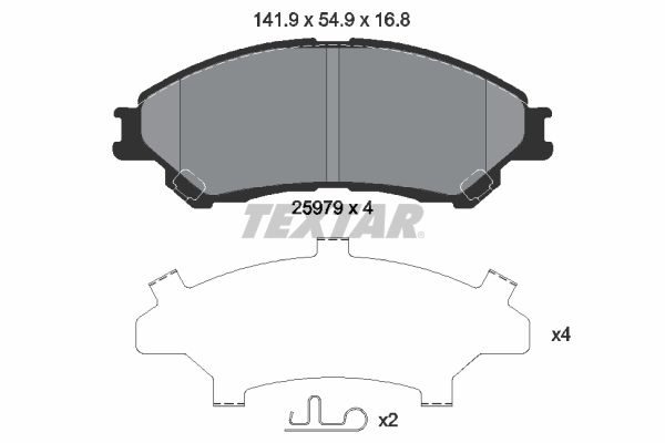 Гальмівні колодки дискові TEXTAR 2597901 - zapix