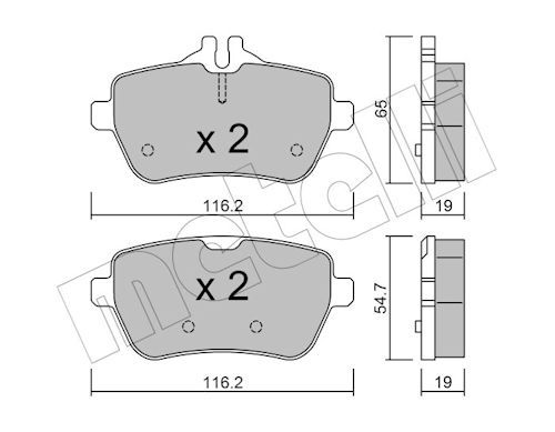 Гальмівні колодки дискові METELLI 2210220 - zapix