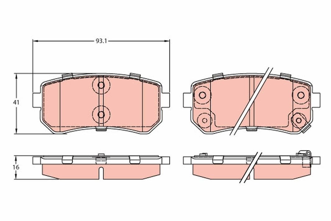 Гальмівні колодки дискові TRW GDB3421 - zapix