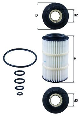 Оливний фільтр MAHLE OX3457D - zapix