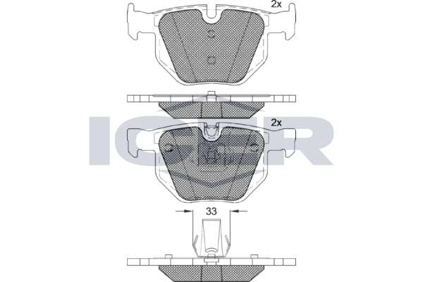 Гальмівні колодки дискові ICER 181685202 - zapix