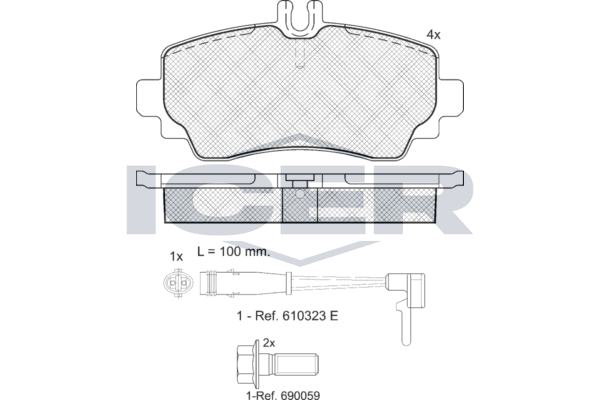 Гальмівні колодки дискові ICER 181516701 - zapix