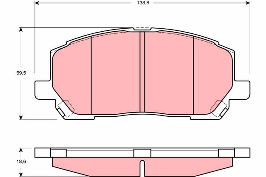 Гальмівні колодки дискові TRW GDB3286 - zapix
