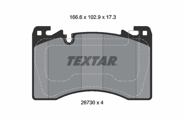 Гальмівні колодки дискові TEXTAR 2673001 - zapix