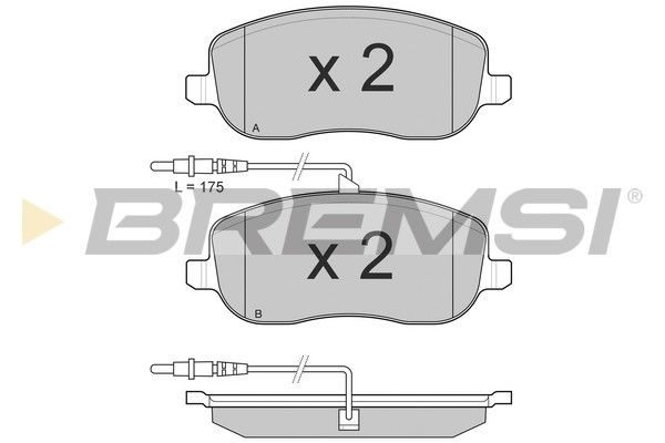 Гальмівні колодки дискові BREMSI BP3028