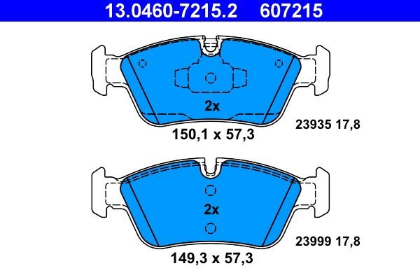 Гальмівні колодки дискові ATE 13046072152 - zapix
