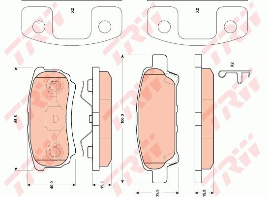 Гальмівні колодки дискові TRW GDB4143 - zapix