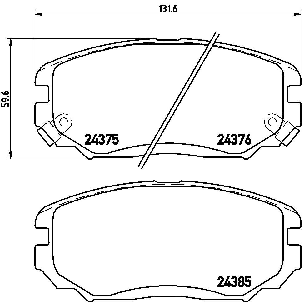 Гальмівні колодки дискові BREMBO P30038 - zapix