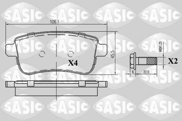 Гальмівні колодки дискові SASIC 6214023 - zapix
