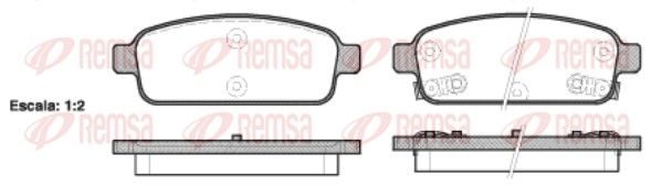 Гальмівні колодки дискові REMSA 143202 - zapix