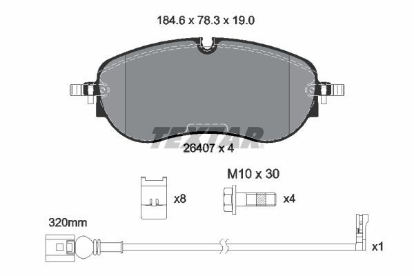 Гальмівні колодки дискові TEXTAR 2640701 - zapix
