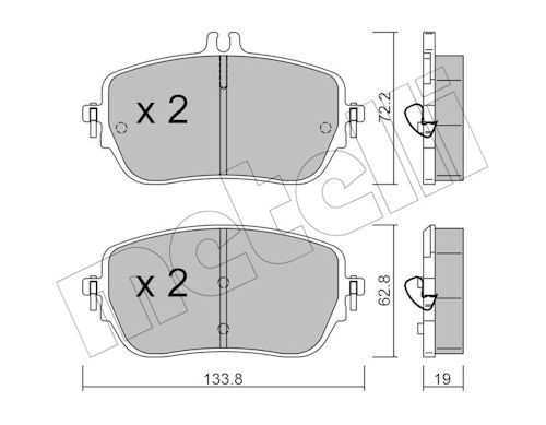 Гальмівні колодки дискові METELLI 2211930 - zapix