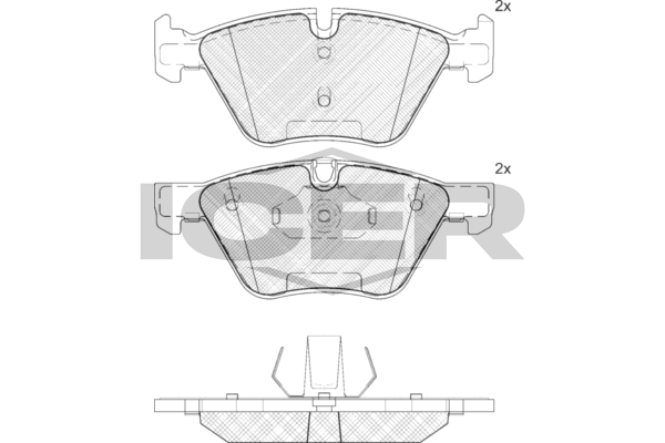 Гальмівні колодки дискові ICER 181683203 - zapix