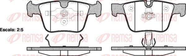 Гальмівні колодки дискові REMSA 121600 - zapix