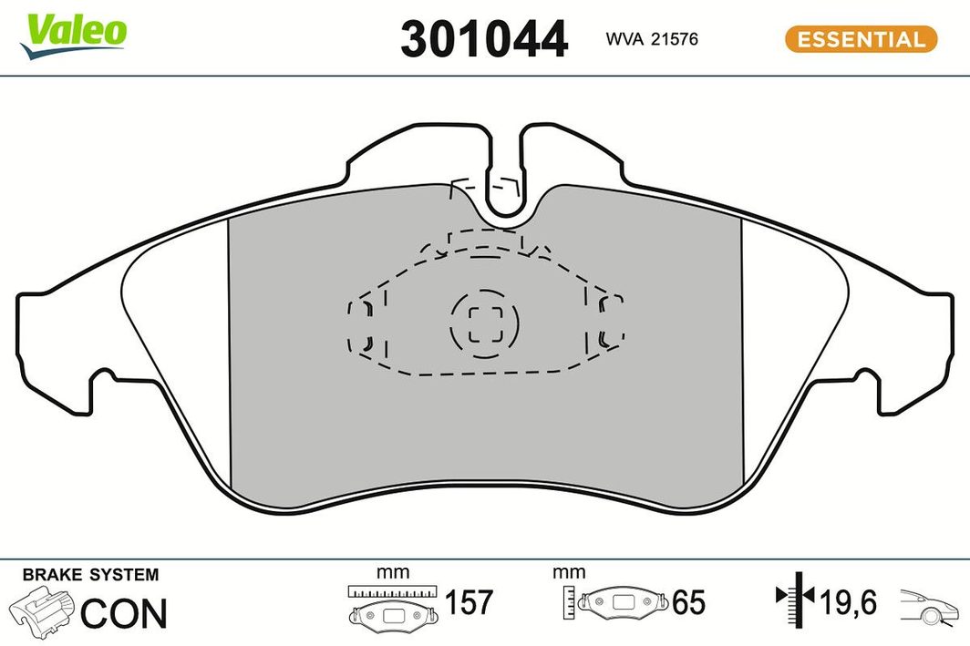 Гальмівні колодки дискові VALEO 301044