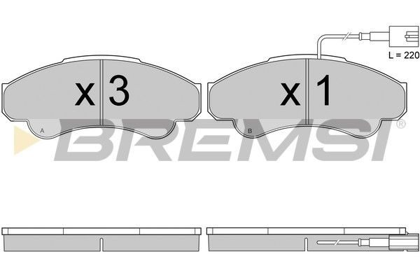 Гальмівні колодки дискові BREMSI BP2998