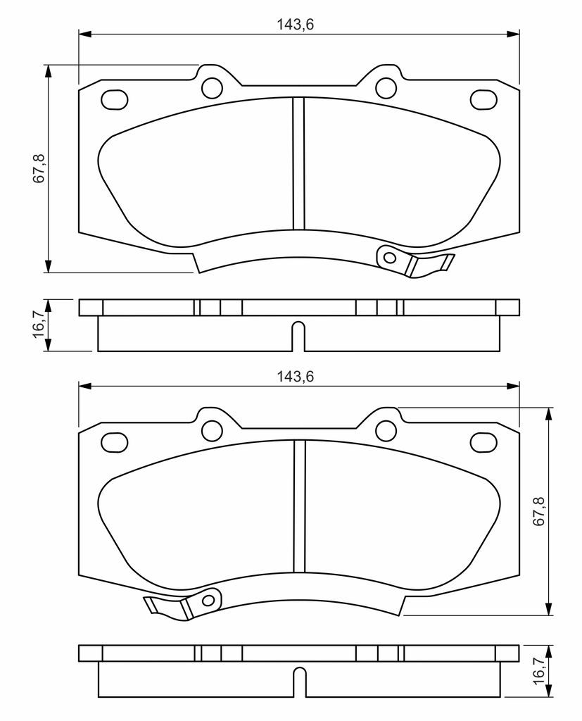 Гальмівні колодки дискові BOSCH 0986495352 - zapix