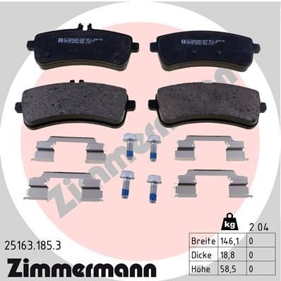 Гальмівні колодки дискові ZIMMERMANN 251631853 - zapix