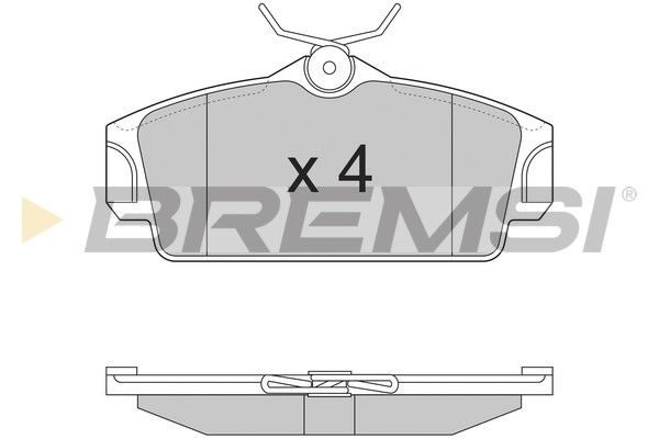 Гальмівні колодки дискові BREMSI BP2862