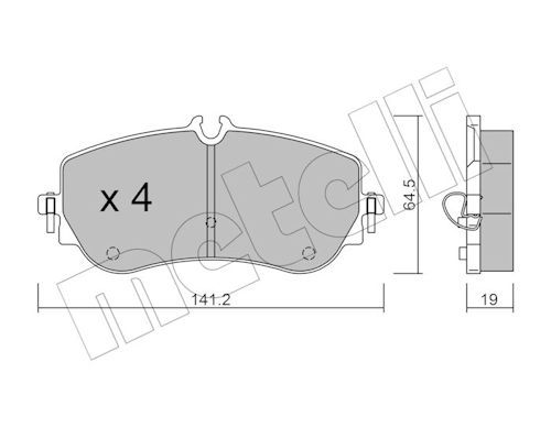 Гальмівні колодки дискові METELLI 2211750 - zapix