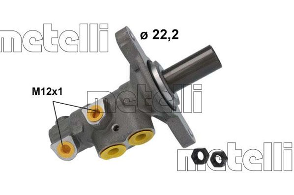 Головний гальмівний циліндр METELLI 051227 - zapix
