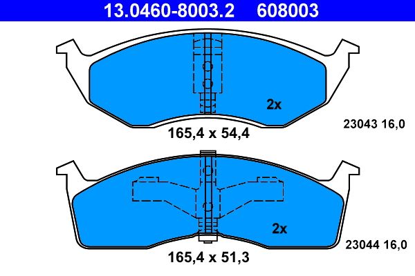 Гальмівні колодки дискові ATE 13046080032 - zapix