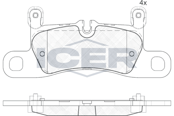 Гальмівні колодки дискові ICER 181987203 - zapix