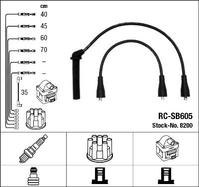 Кабелі запалювання NGK 8200 - zapix