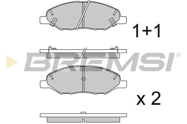 Гальмівні колодки дискові BREMSI BP3335 - zapix