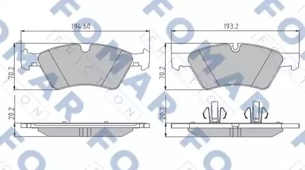 Гальмівні колодки дискові FOMAR FRICTION FO858781 - zapix
