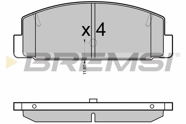 Гальмівні колодки дискові BREMSI BP3090