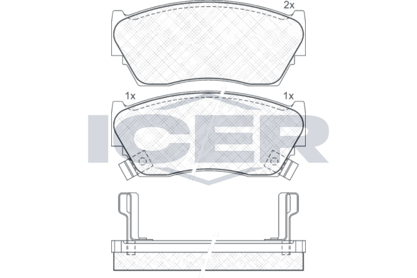 Гальмівні колодки дискові ICER 180882396 - zapix