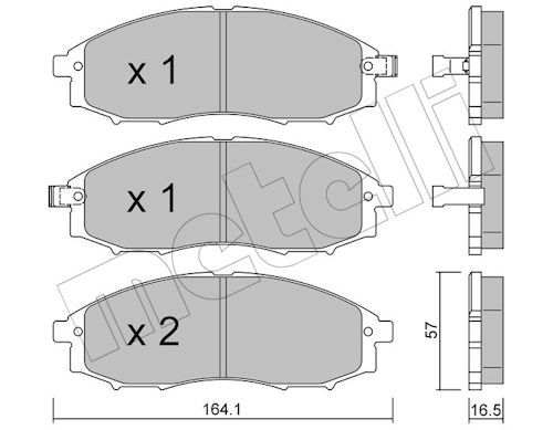 Гальмівні колодки дискові METELLI 2206110 - zapix