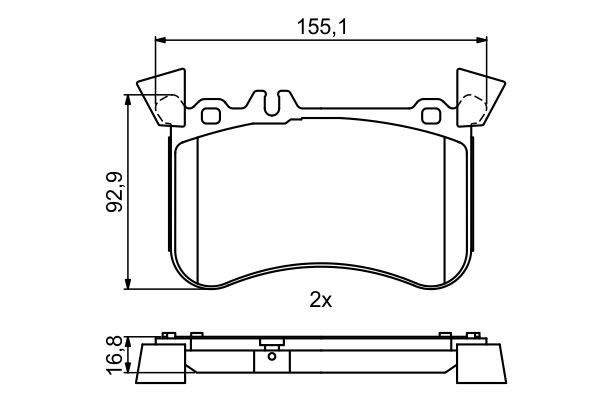 Гальмівні колодки дискові BOSCH 0986495398 - zapix
