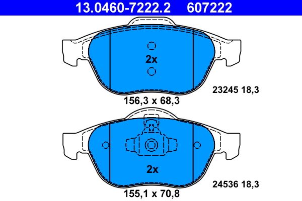 Гальмівні колодки дискові ATE 13046072222 - zapix