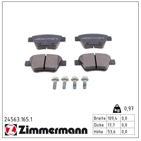 Гальмівні колодки дискові ZIMMERMANN 245631651 - zapix